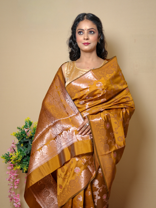 Mashru Banarasi Silk – Mustard